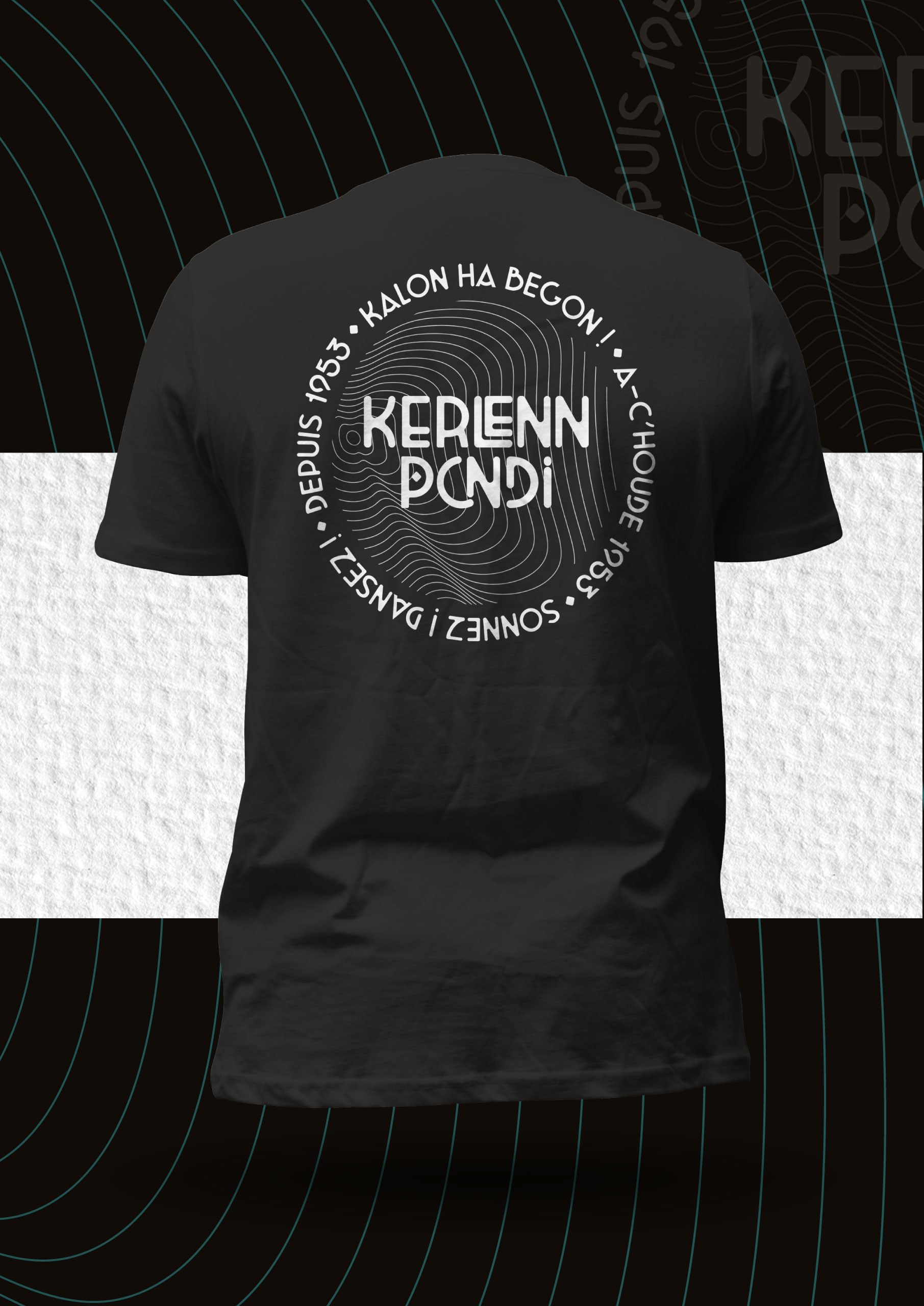 Goodies 70 ans de la Kerlenn Pondi t-shirt noir